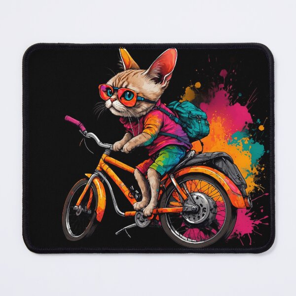 Item preview, American shorthair cat on a bike designed and sold by Furrifico.