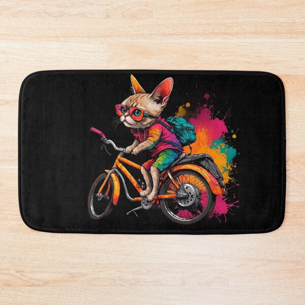 Item preview, American shorthair cat on a bike designed and sold by Furrifico.
