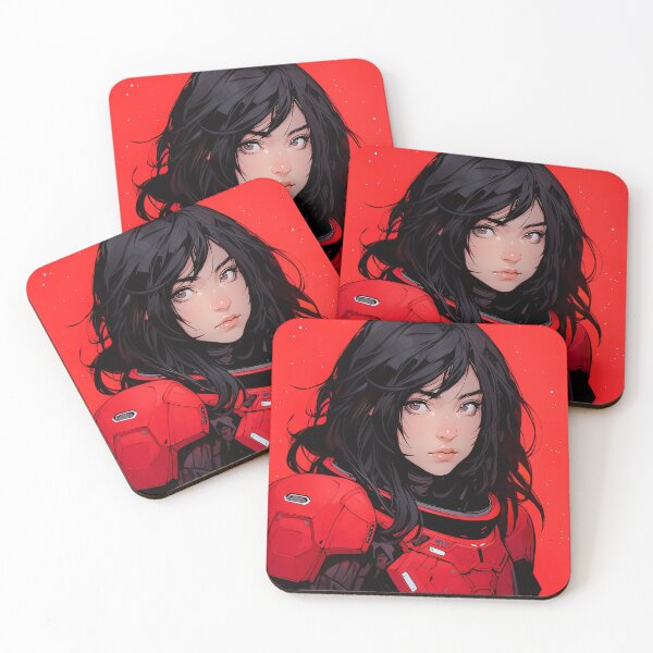 Item preview, Sleek Intense Futuristic Anime Girl designed and sold by bubblegoth.