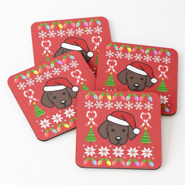 Item preview, Chocolate Labrador Puppy Christmas Santa designed and sold by HappyLabradors.