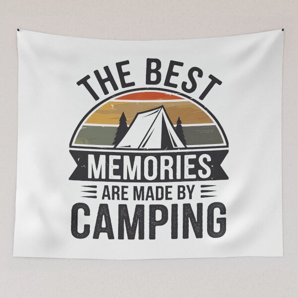 Item preview, the best memories are made by camping Campfire Adventure Outdoor Camper Funny Mountain  designed and sold by luannsemmsobre.