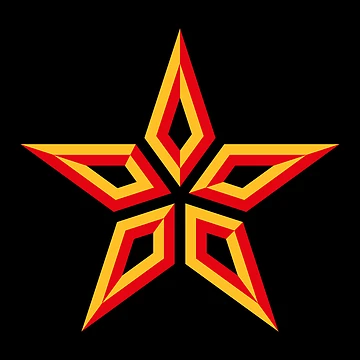 Artwork thumbnail, Star Design (Five-Pointed / Yellow Red) by Roderix