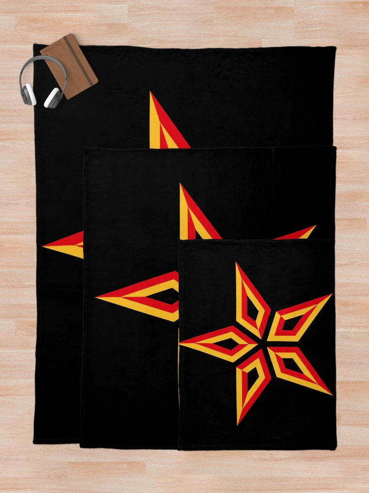 Thumbnail 5 of 6, Throw Blanket, Star Design (Five-Pointed / Yellow Red) designed and sold by Roderix.
