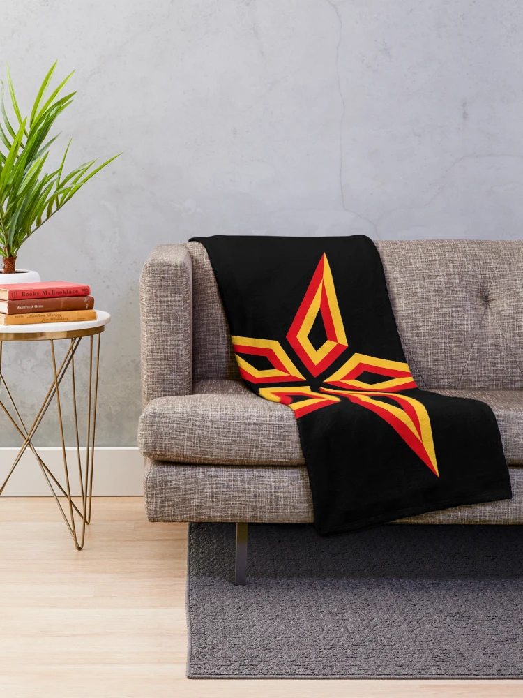 Thumbnail 2 of 6, Throw Blanket, Star Design (Five-Pointed / Yellow Red) designed and sold by Roderix.