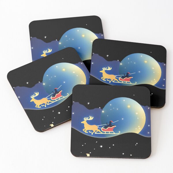 Item preview, Futuristic Santa Sleigh Ride Art designed and sold by ChicTrendz.