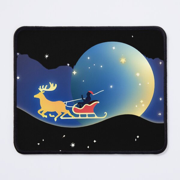 Item preview, Futuristic Santa Sleigh Ride Art designed and sold by ChicTrendz.
