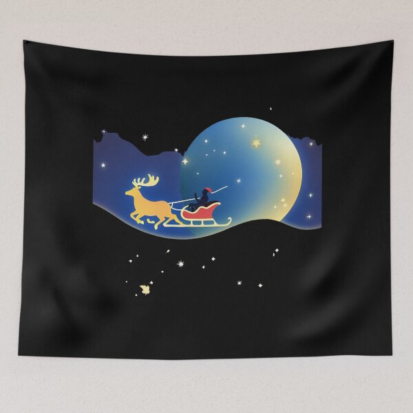 Item preview, Futuristic Santa Sleigh Ride Art designed and sold by ChicTrendz.