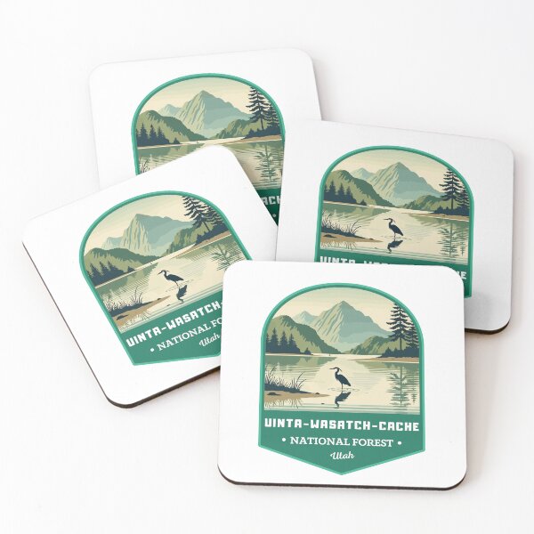 Item preview, Retro Uinta-Wasatch-Cache National Forest Utah USA Travel Art designed and sold by MaateoDesign.