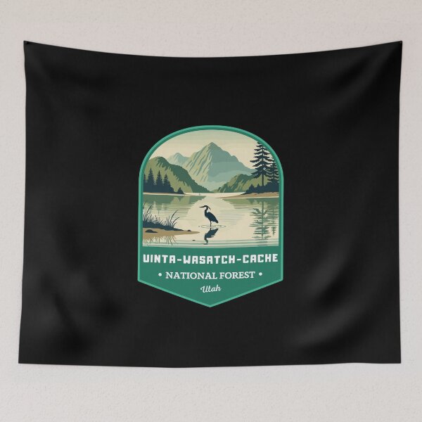 Item preview, Retro Uinta-Wasatch-Cache National Forest Utah USA Travel Art designed and sold by MaateoDesign.
