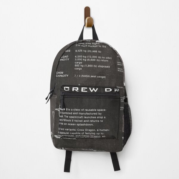 Item preview, Crew Dragon Spacecraft & Falcon 9 Rocket Blueprint in High Resolution (chalkbord black) designed and sold by RyansWorkshop.