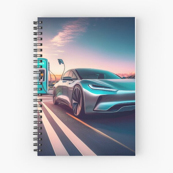 Item preview, A sleek electric car charges at a futuristic charging station against a breathtaking sunset backdrop designed and sold by homydesign.