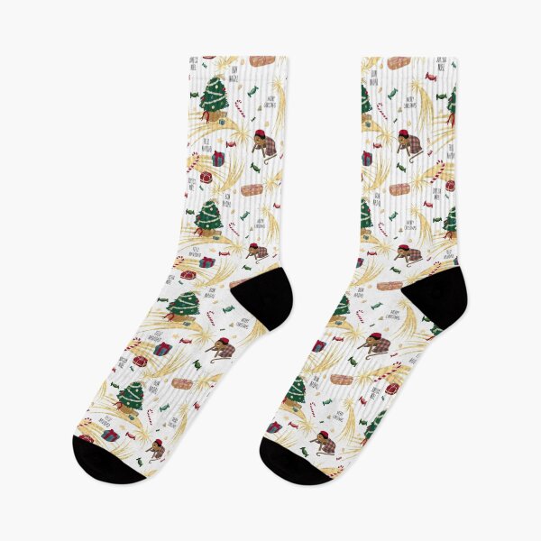 Item preview, Caga Tió with gifts and candies and Christmas tree on a white background with stars and Christmas decorations.  designed and sold by by Mònica Roca.