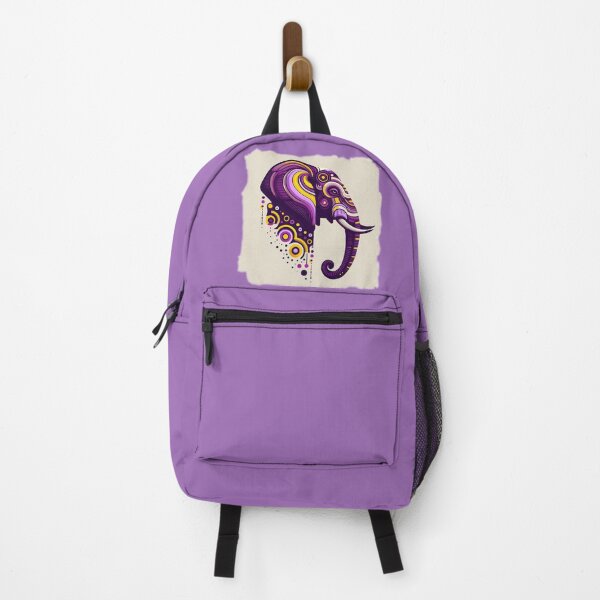 Item preview, Elephant Head in Purple and Yellow designed and sold by CarolM.