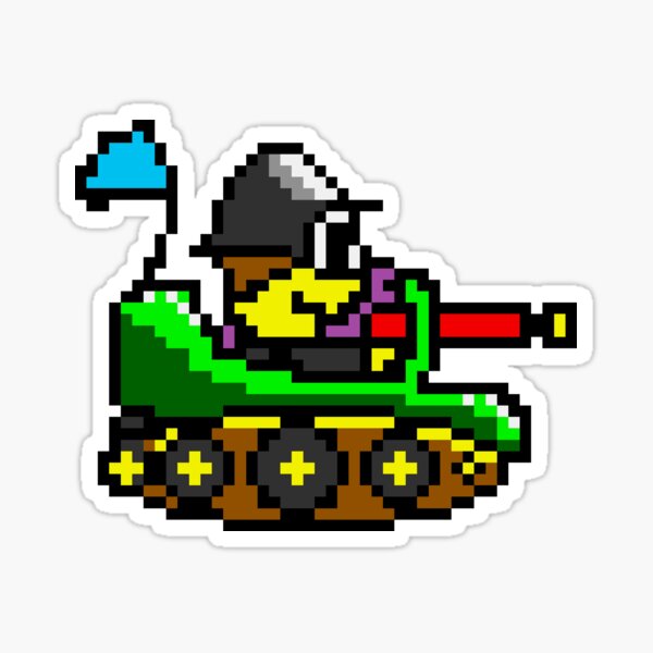 Tank Commander - Retro Pixel Tank Sticker