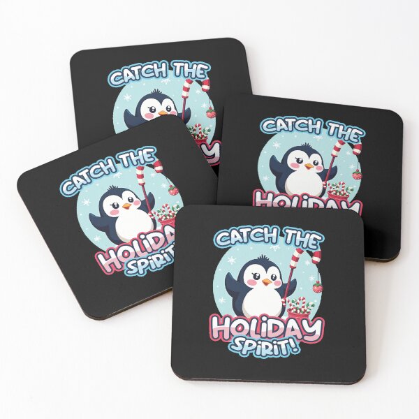 Item preview, Catch the Holiday Spirit - Fishing Penguin Christmas  designed and sold by SleekVisuals.