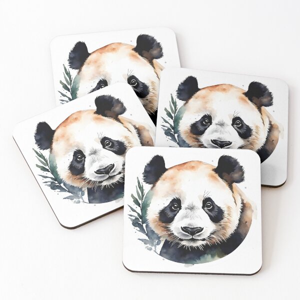 Item preview, Panda Realistic Watercolor Circle Style Sticker designed and sold by LDJBlank.