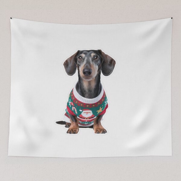 Item preview, Perro salchicha navideño | Amante de los perros | Mamá de perro | Papá de perro designed and sold by RedCircleArt.