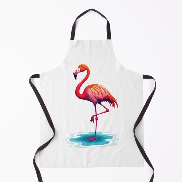 Artikelvorschau, Anmutiger Flamingo in leuchtenden Farben entworfen und verkauft von Neon Bones Studio.