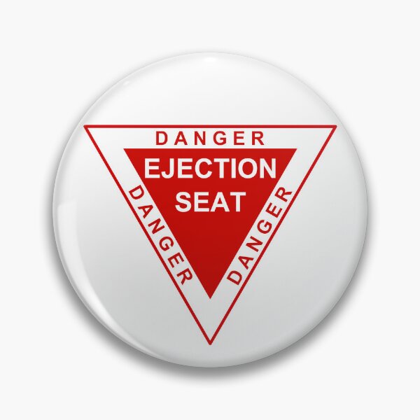 Item preview, Danger Ejection Emblem designed and sold by Laffs Creations.