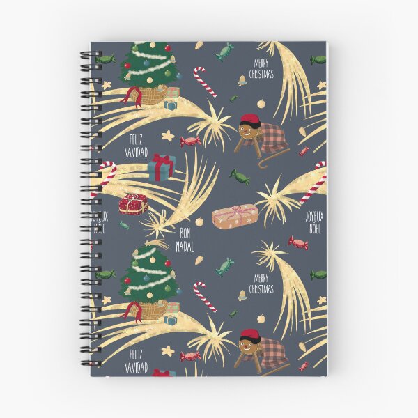 Item preview, Funny Christmas fabric for children, with presents, Christmas tree and Caga tió  designed and sold by by Mònica Roca.