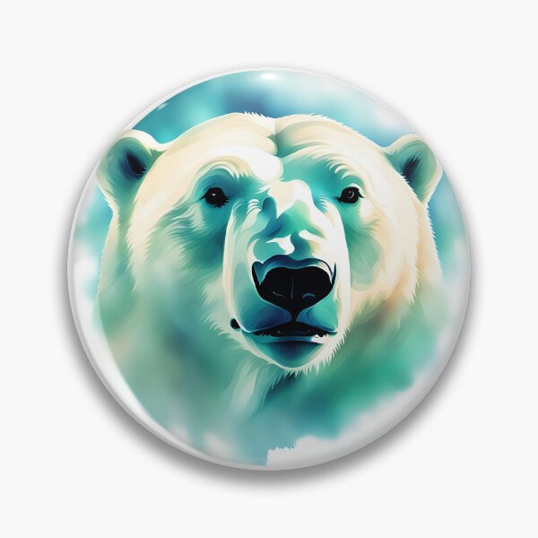 Item preview, Polar Bear Watercolor Circle Style designed and sold by LDJBlank.