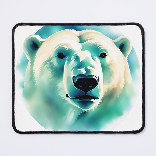 Item preview, Polar Bear Watercolor Circle Style designed and sold by LDJBlank.