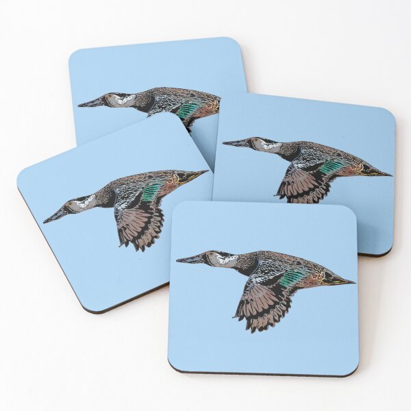 Item preview, Flying Australasian Shoveler Black Alternate Design  designed and sold by designsasstultd.