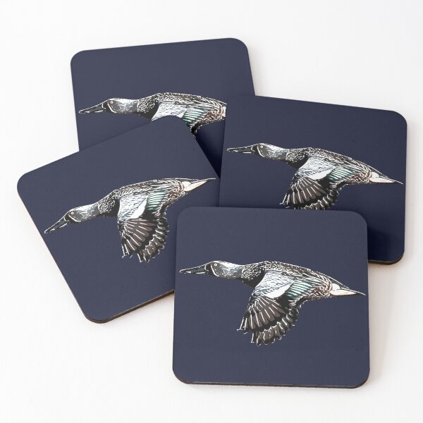 Item preview, Flying Australasian Shoveler White Alternate Design  designed and sold by designsasstultd.