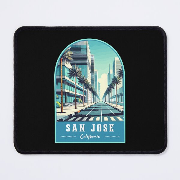 Item preview, Retro San Jose California Art Travel Skyline designed and sold by MaateoDesign.