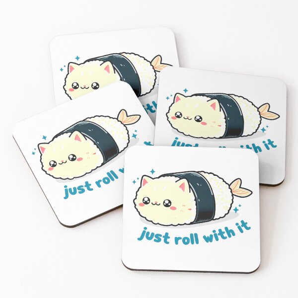 Item preview, Sushi Cat - Adorable, Colorful, and Must-Have Art! - Colorful and Irresistibly Cute Delights! designed and sold by Earth Nature Creations.