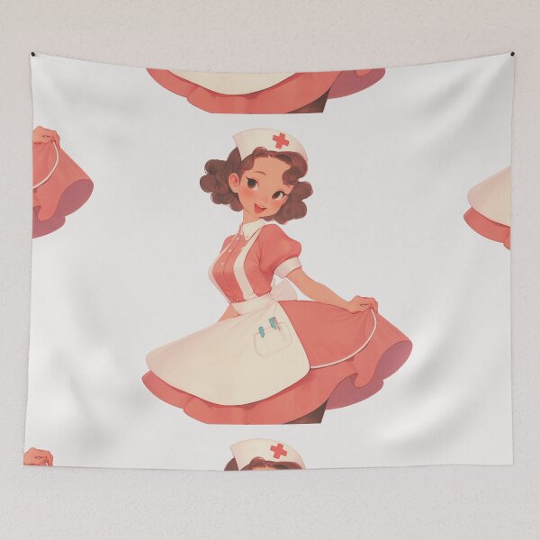 Item preview, vintage Medical Professional Nurse,  designed and sold by MendaciousMina.