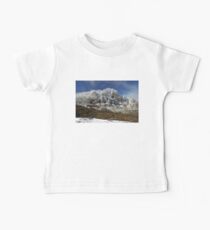 Mountain scene with snow and mist Baby Tee