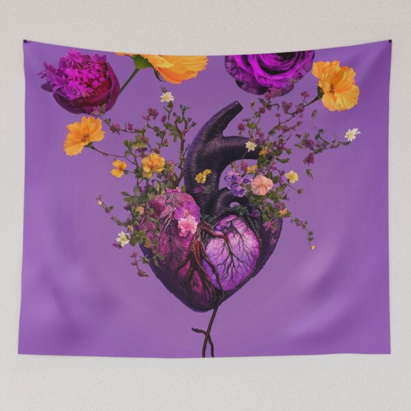 Item preview, Ultra Violet Heart designed and sold by patternshoprad.