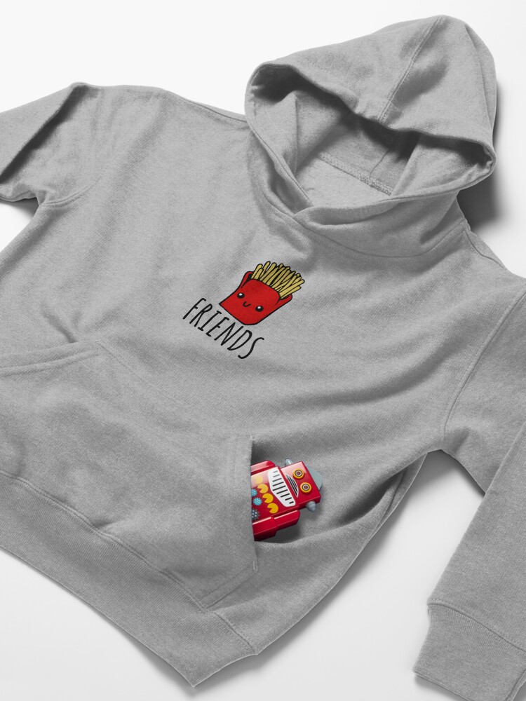 Alternate view of Best Friends - Burger and Fries Kids Pullover Hoodie