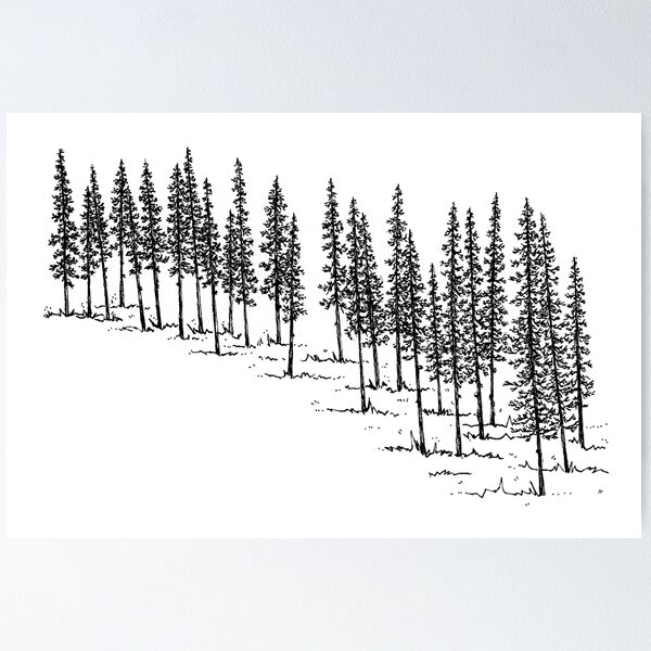 Item preview, Trees on a slope #4 designed and sold by Laura Carim Todd.