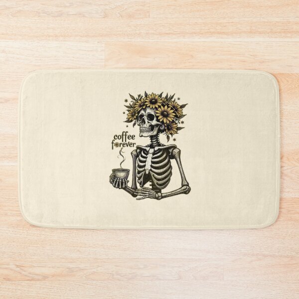 Item preview, Skeleton and coffe Drink, dead inside, coffee lovers, skeleton drinking, skull coffee designed and sold by Collagedream.