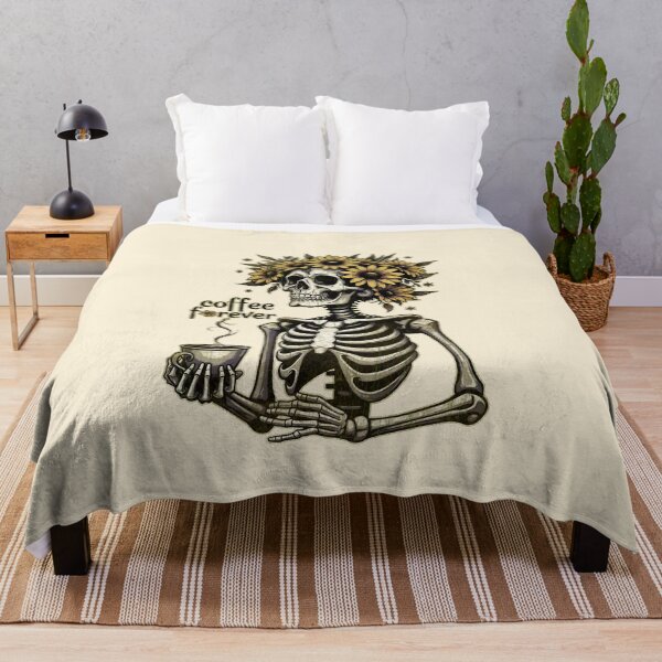 Item preview, Skeleton and coffe Drink, dead inside, coffee lovers, skeleton drinking, skull coffee designed and sold by Collagedream.