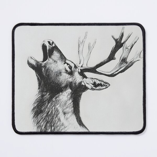 Item preview, Black and white deer pencil drawing designed and sold by Pencil-Art.