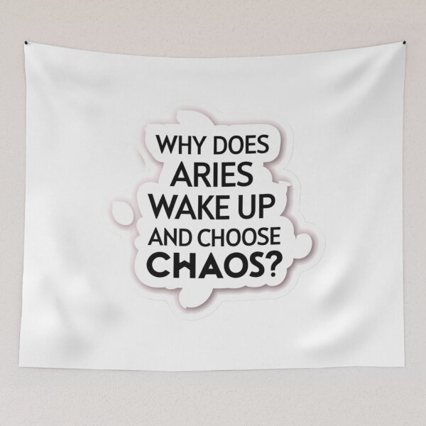 Item preview, Funny Aries Zodiac Quote Design designed and sold by Mudastro Astrology.