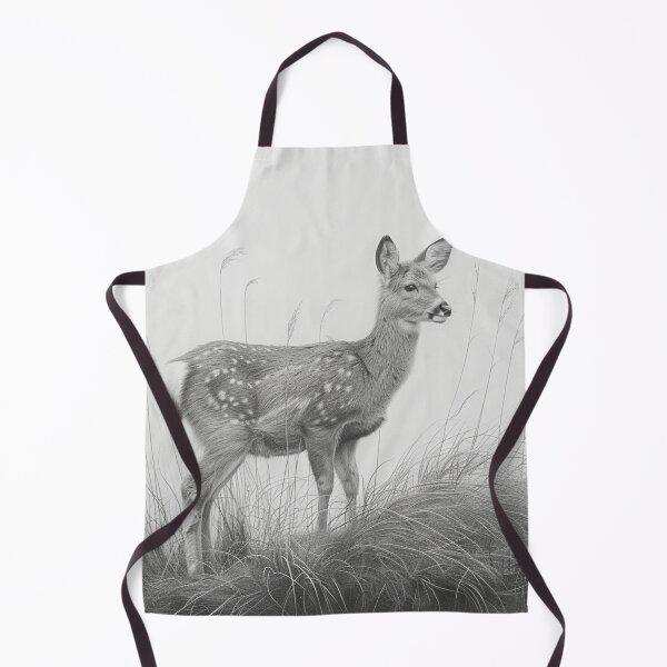 Item preview, Black and white deer pencil drawing designed and sold by Pencil-Art.