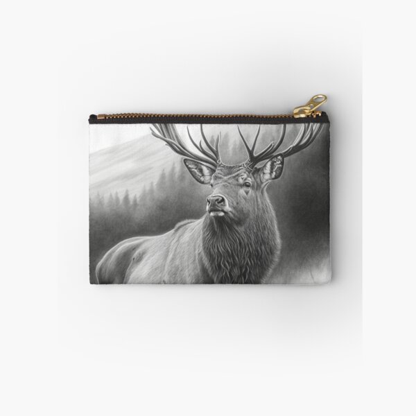 Item preview, Black and white deer pencil drawing designed and sold by Pencil-Art.