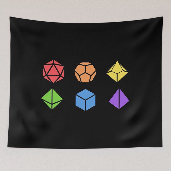 Item preview, Colorful Minimalist Polyhedral Dice Set designed and sold by pixeptional.