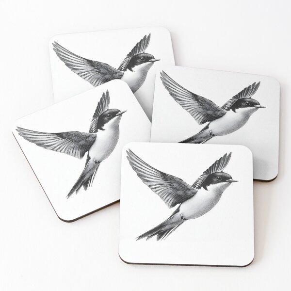 Item preview, Black and White Bird Pencil Drawing designed and sold by Pencil-Art.