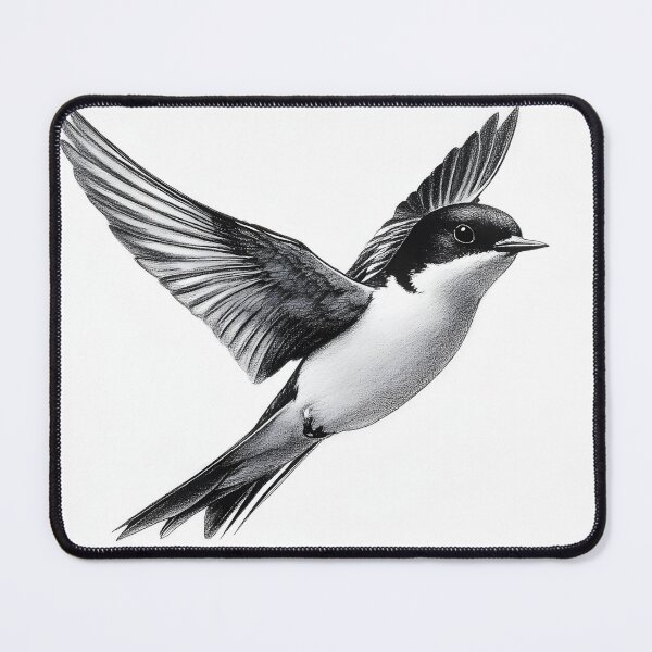 Item preview, Black and White Bird Pencil Drawing designed and sold by Pencil-Art.
