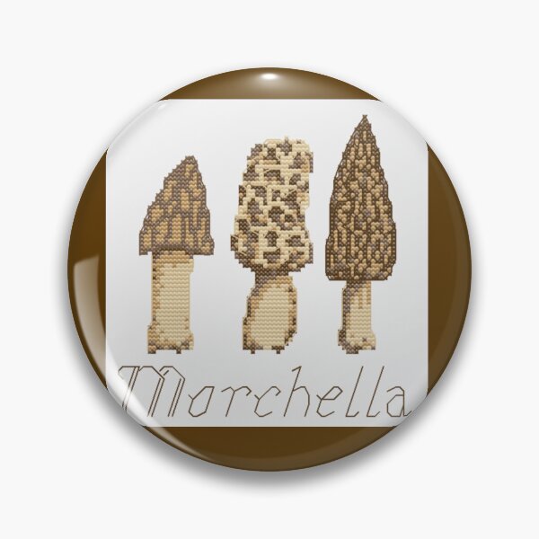Item preview, morel wild mushrooms morchella embroidery designed and sold by katpotkin.