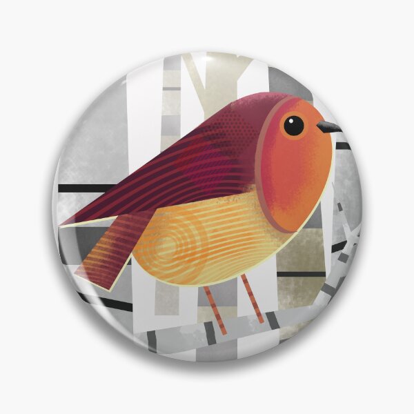 Item preview, Robin Redbreast Perched on TreeBranch designed and sold by Andrew  Hitchen.
