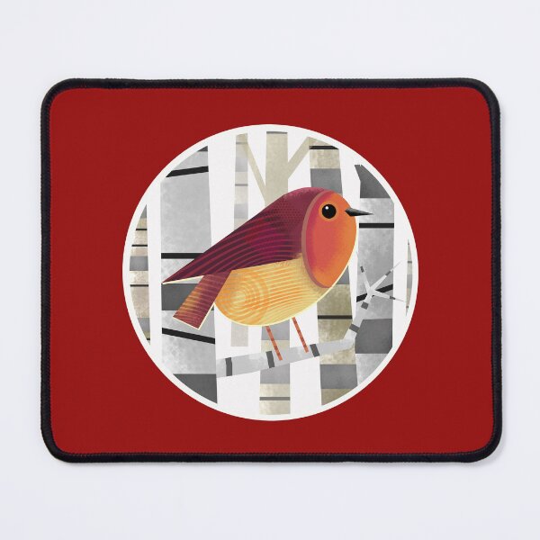 Item preview, Robin Redbreast Perched on TreeBranch designed and sold by Andrew Hitchen.