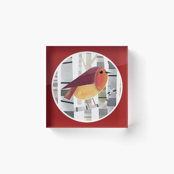 Item preview, Robin Redbreast Perched on TreeBranch designed and sold by Andrew  Hitchen.