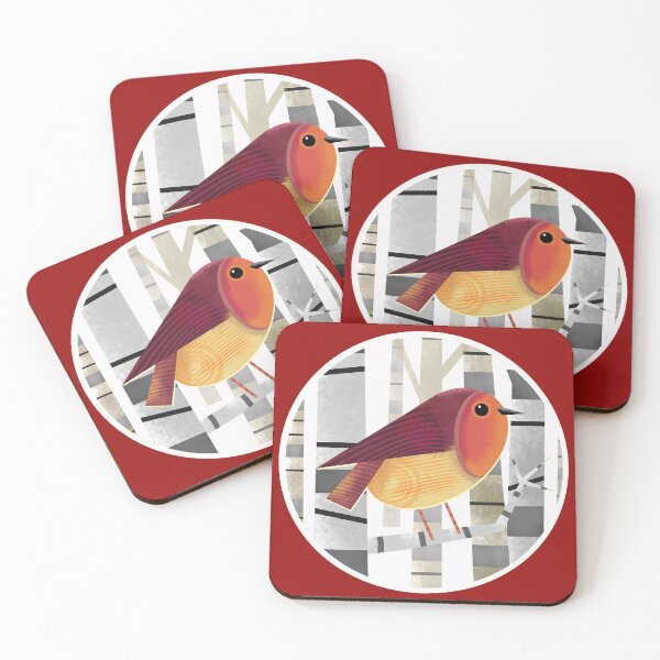 Item preview, Robin Redbreast Perched on TreeBranch designed and sold by Andrew  Hitchen.