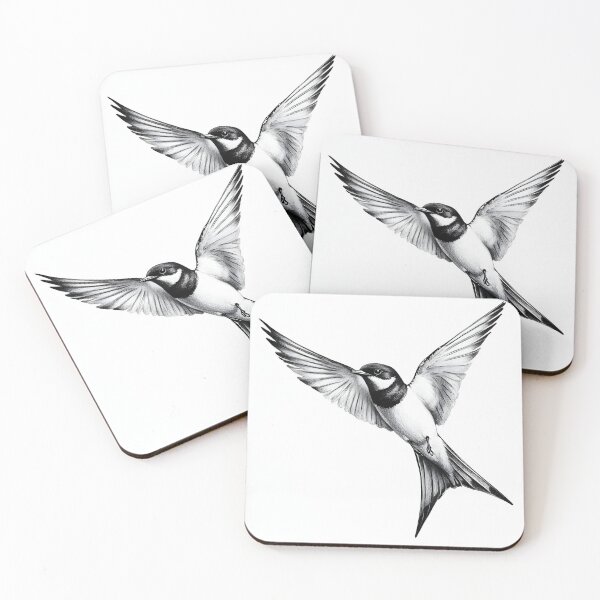 Item preview, Black and White Bird Pencil Drawing designed and sold by Pencil-Art.